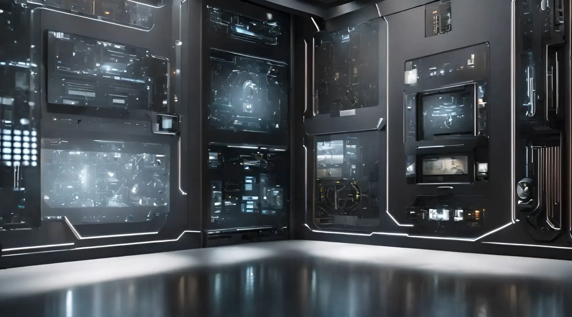 Next-Gen Technology Hub Sci-Fi Laboratory Video Backdrop